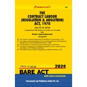 Commercial Law Publisher's The Contract Labour (Regulations & Abolition) Act, 1970 Bare Act 2024